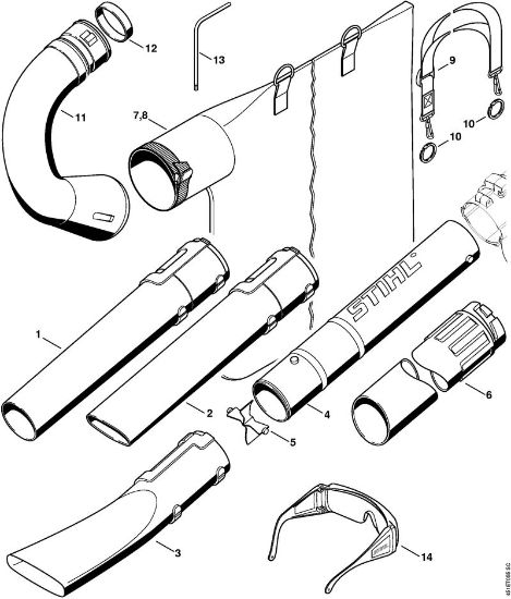 Sesalniki z drobilnikom (SH) SH 85 Å oba, sesalna naprava della Marca Stihl